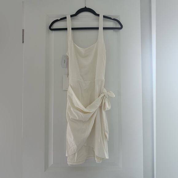 Aritzia Wilfred Saturn Mini Dress in Light Birch - Picture 2 of 7